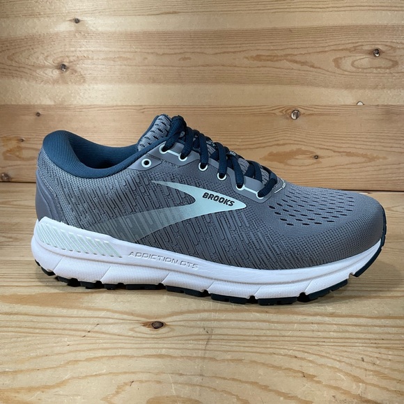 Brooks Addiction GTS 15 Running Shoes Women’s 9 B Gray Navy White 1203521B099 - Picture 2 of 9